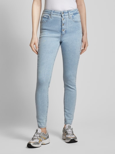 Calvin Klein Jeans Super Skinny Fit Jeans mit High Waist Hellblau 4