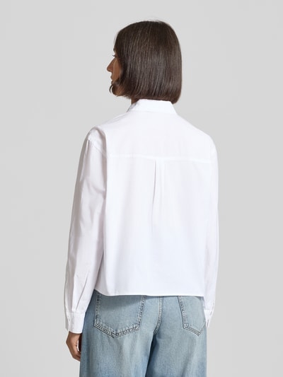 Jake*s Casual Slim fit overhemdblouse met motiefstitching Offwhite - 5
