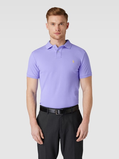 Polo Ralph Lauren Slim fit poloshirt met logostitching Koningsblauw - 4