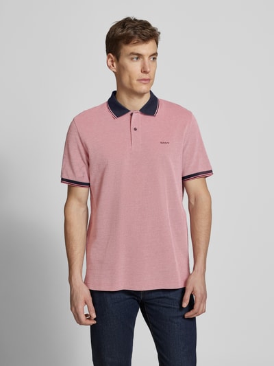 Gant Regular Fit Poloshirt mit Label-Stitching Modell 'OXFORD' Hellrot 4