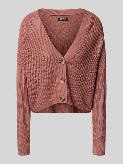 Only Regular Fit Strickjacke mit überschnittenen Schultern MODELL 'CAROL' Mauve 2