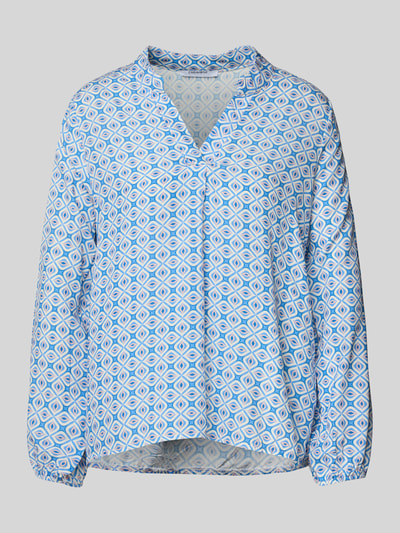 ZABAIONE Relaxed fit blouse met tuniekkraag, model 'Mi44mii' Oceaanblauw - 2