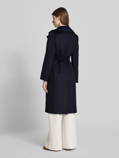 Max Mara Studio Regular Fit Mantel aus reiner Schurwolle Modell 'BCOLLAG' Marine 5