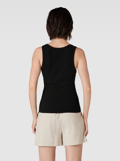 Jake*s Casual Top mit geripptem Rundhalsausschnitt Black 5