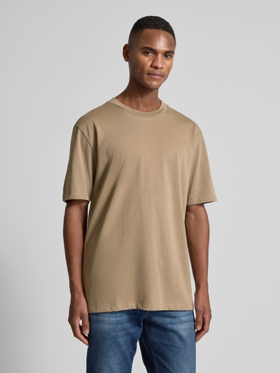 Lindbergh Oversized T-Shirt aus reiner Baumwolle Camel 4