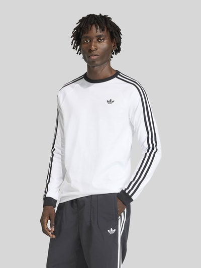 adidas Originals Regular Fit Langarmshirt aus reiner Baumwolle mit Logo-Stitching Weiss 4