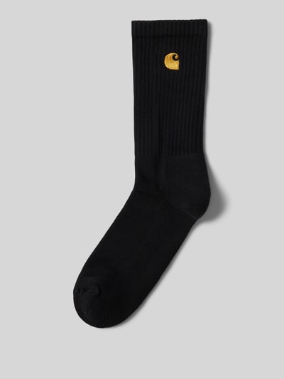 Carhartt Work In Progress Socken mit Label-Stitching Modell 'Chase' Black 1