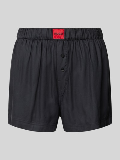 HUGO Pyjama-Shorts aus Viskose mit Label-Detail Modell 'JADE' Black 1