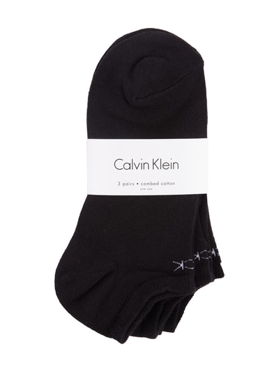 CK Calvin Klein Sneakersocken aus Baumwoll-Mix im 3er-Pack Black 2