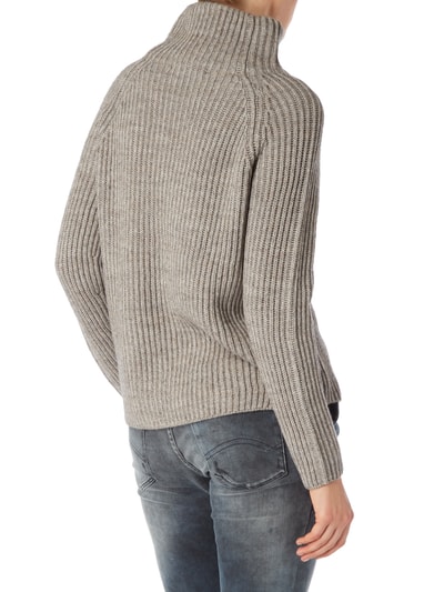 Drykorn Pullover aus Rippenstrick mit Rollkragen  Taupe 5