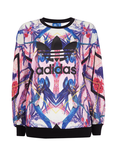 adidas Originals Oversized Sweatshirt mit Logo Print und Muster weiss online kaufen