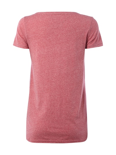 Tommy Jeans T-Shirt mit Logo-Stickerei im Brustbereich Fuchsia 4