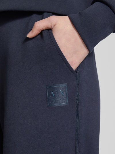 ARMANI EXCHANGE Straight Leg Sweatpants mit breitem elastischem Bund Marine 3