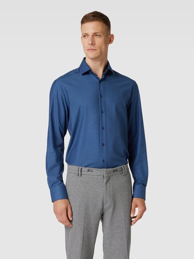 OLYMP Modern Fit Business-Hemd mit Kentkragen Blau 4