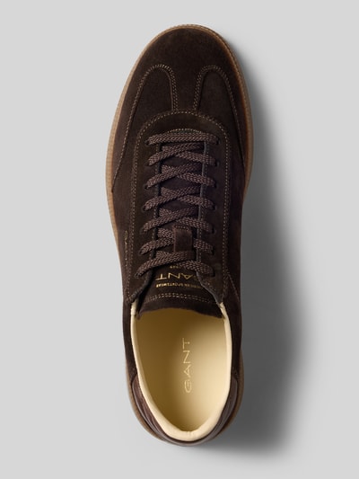 Gant Sneakers van leer met vetersluiting, model 'Cuzmo' Donkerbruin - 3