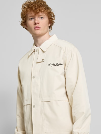 ANOTHER COTTON LAB Oversized Jacke mit Label-Stitching Offwhite 3