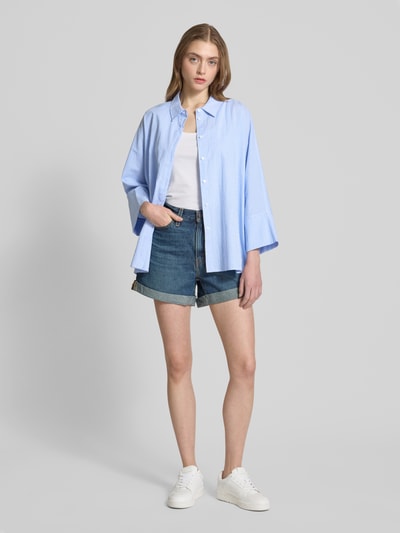 Only Loose fit overhemdblouse van puur katoen, model 'ASUGUSTA' Lichtblauw - 1