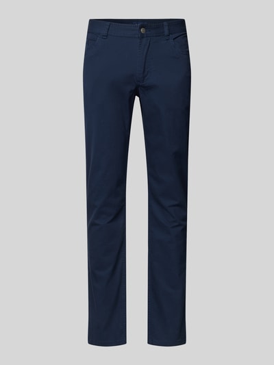 Christian Berg Men Straight Leg Chino mit Strukturmuster Marine 2