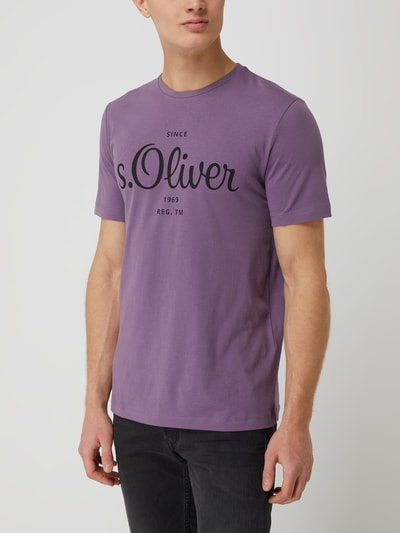 s.Oliver RED LABEL T-shirt met logo Paars - 4