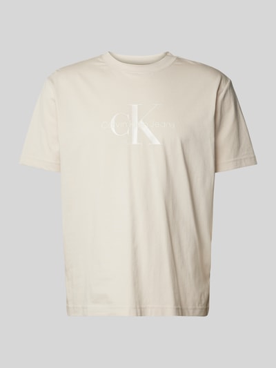 Calvin Klein Jeans T-Shirt mit Label-Print Offwhite 1