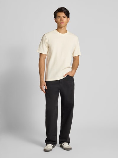 Jack & Jones T-Shirt mit Strukturmuster Modell 'EAUSTIN' Offwhite 1