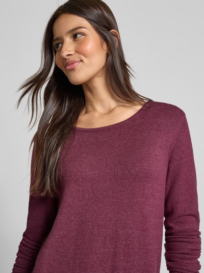 Vila Knielanges Kleid mit Rundhalsausschnitt Modell 'RIL' Pflaume 3