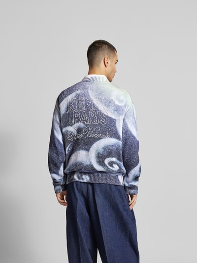 Kenzo Pullover mit gerippten Abschlüssen Marine 5