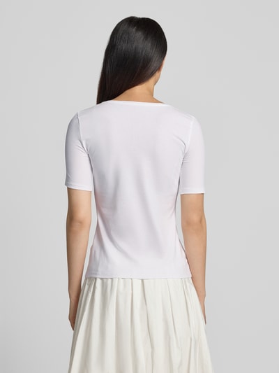 Jake*s Casual slim fit T-shirt van puur katoen Wit - 5