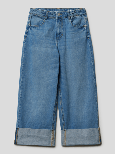 OVS Jeansy o luźnym kroju z przyszytymi brzegami nogawek Jeansowy niebieski 1