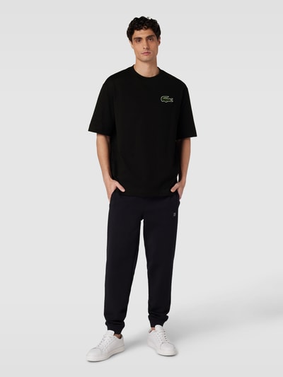 Lacoste Loose Fit T-Shirt mit Label-Stitching Black 1