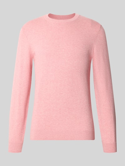 Produktfoto, Strickpullover aus Baumwoll-Kaschmir-Mix mit Rundhalsausschnitt von MCNEAL in Rosa, Regular Fit, glatte Textur und schlichte Form