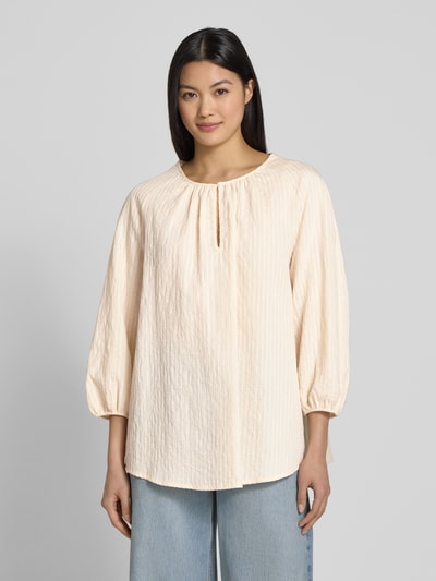 MORE Relaxed Fit Bluse mit 3/4-Arm Hellgelb 4