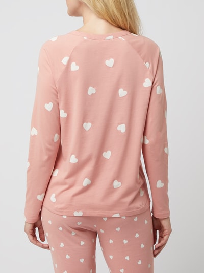 Jake*s Casual Pyjama-Oberteil mit Allover-Print  Rose 5