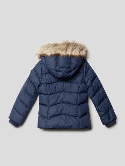 Tommy Hilfiger Kids Donsjack met bekleding van imitatiebont Marineblauw - 3