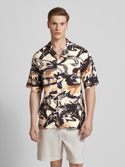 Redefined Rebel Regular Fit Freizeithemd mit Allover-Print Modell 'FLAKE' Marine 4