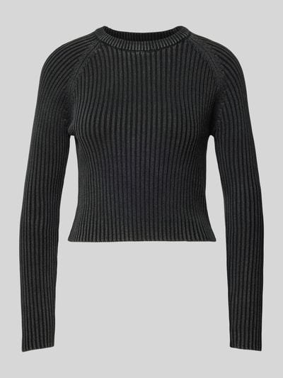 Vero Moda Regular fit gebreide pullover met verwassen look, model 'REAL' Antraciet - 2