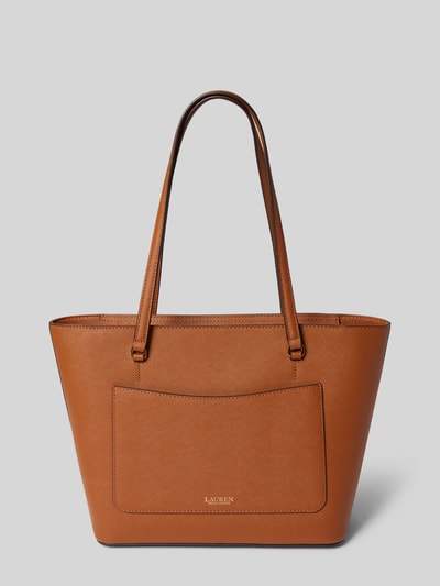 Lauren Ralph Lauren Handtasche mit Label-Applikation Modell 'KARLY' Cognac 3