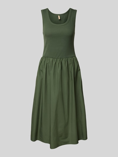 Soyaconcept Midikleid mit Raffungen Modell 'RACHELLE' Dunkelgruen 2