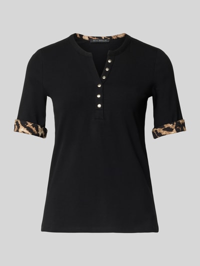 Betty Barclay T-shirt met V-hals en knoopsluiting Zwart - 2