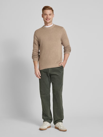 Jack & Jones Premium Strickpullover mit Stehkragen Modell 'MILANO' Beige 1