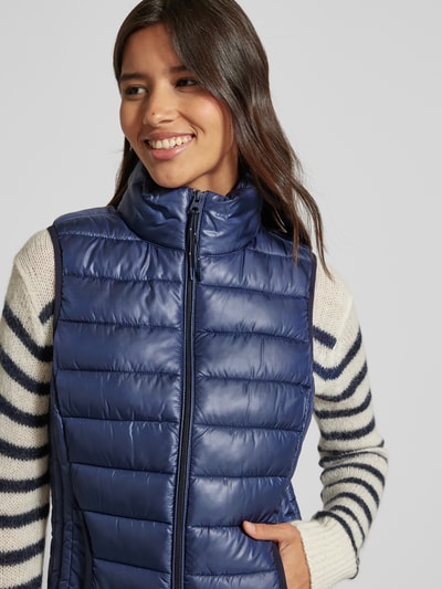 QS Bodywarmer met opstaande kraag en steekzakken Blauw - 3