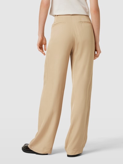 Lauren Ralph Lauren Broek met vaste bandplooien, model 'ESTON' Beige - 5