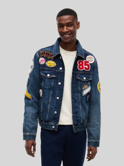 Tommy Jeans Regular Fit Bomberjacke aus reiner Baumwolle Jeansblau 4
