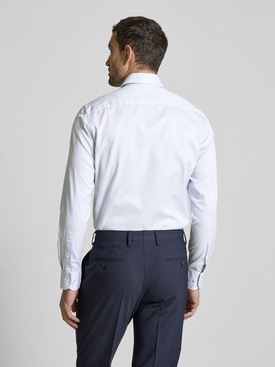 Profuomo Slim Fit Business-Hemd mit Haifischkragen Modell 'X-Cutaway' Blau 5