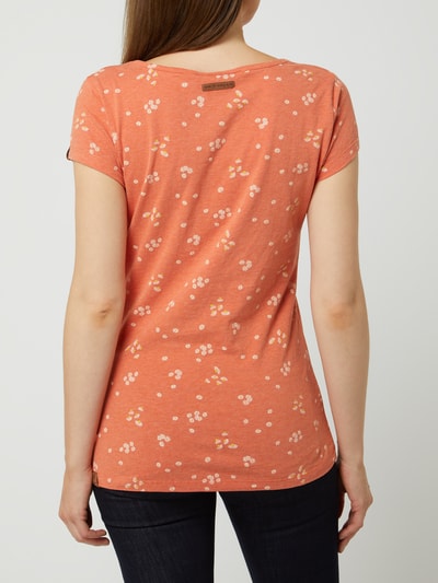 Ragwear T-Shirt mit floralem Muster Modell 'Mint Canomile' Orange 5