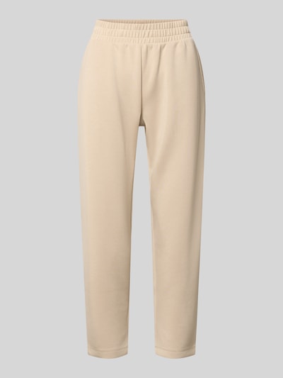 Produktfoto, Cropped Sweatpants mit elastischem Bund und Eingrifftaschen von Christian Berg Woman im neutralen Beige, aus Material-Mix mit Modal-Anteil