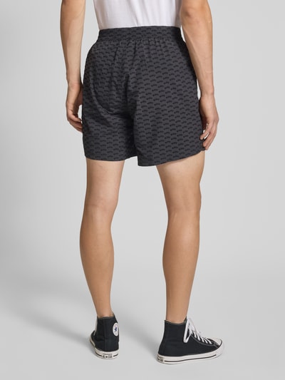 BLKVIS Korte regular fit broek met labelstitching Zwart - 5