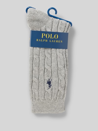 Polo Ralph Lauren Sokken met labelstitching Lichtgrijs - 3