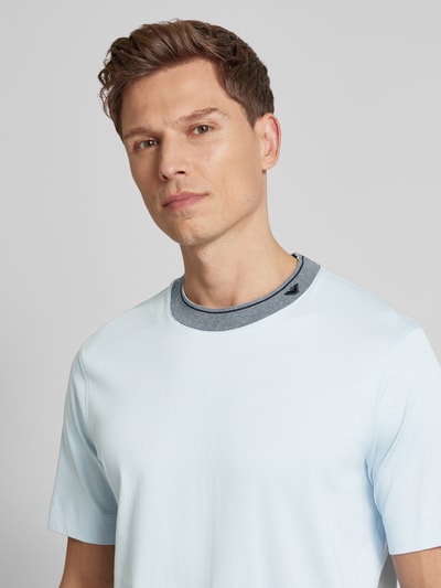 Emporio Armani T-Shirt mit Label-Stitching Hellblau 3