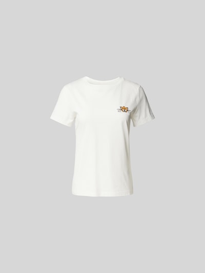 Kenzo T-Shirt mit Label-Print Offwhite 1